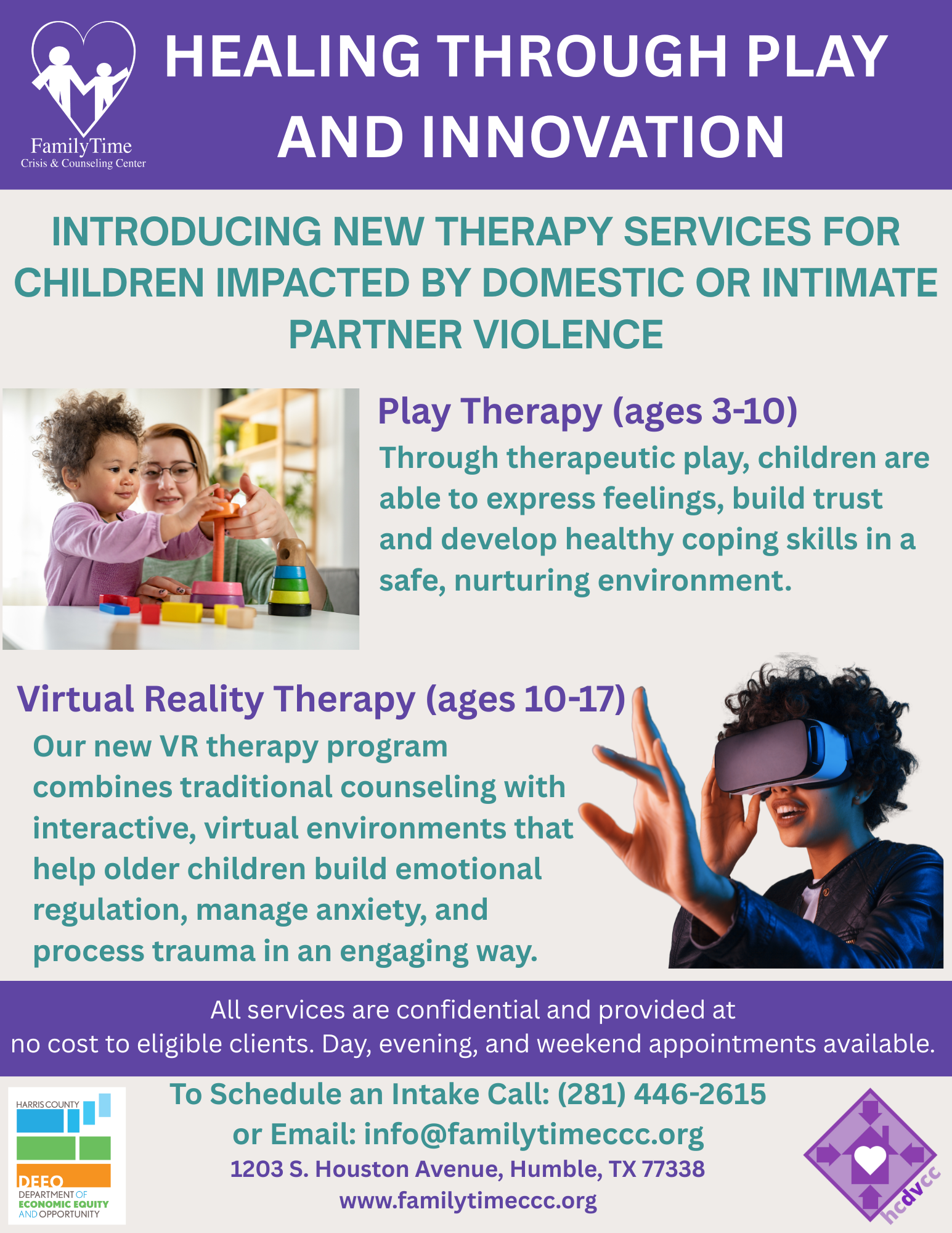 FamilyTime VR and Play Therapy Flyer (3)
